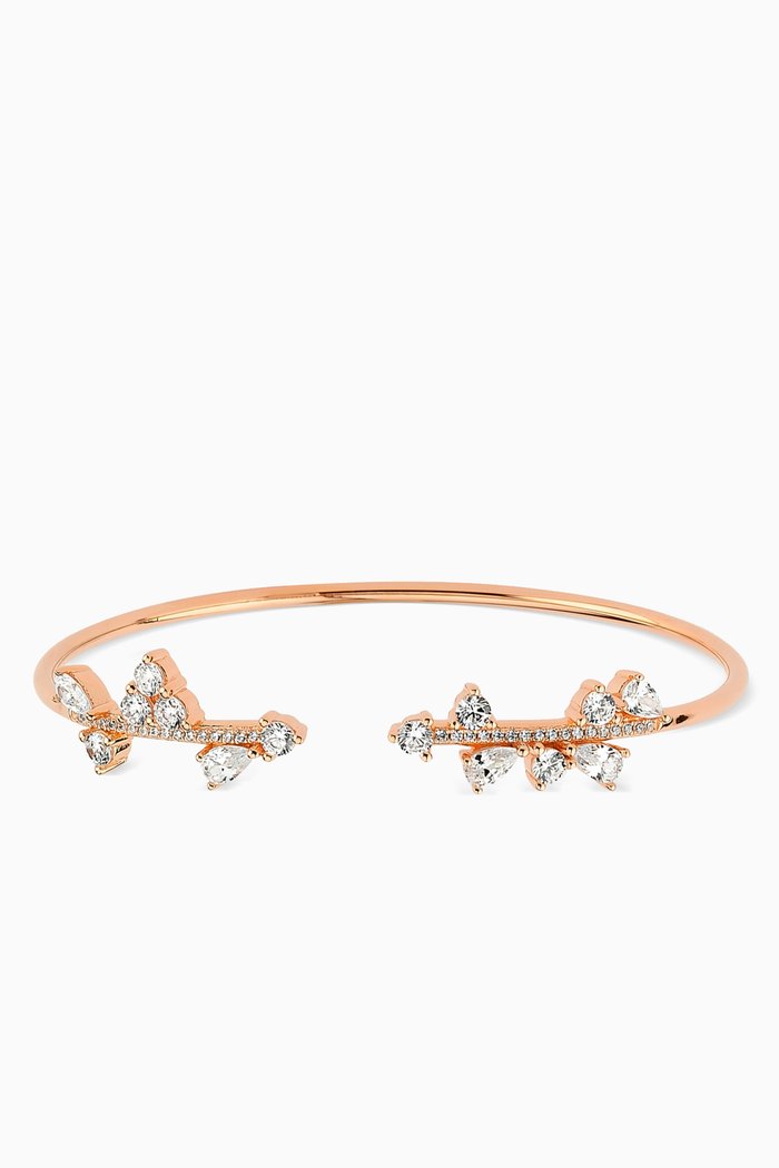

Crystal Wrap Cuff Bracelet, Rose gold
