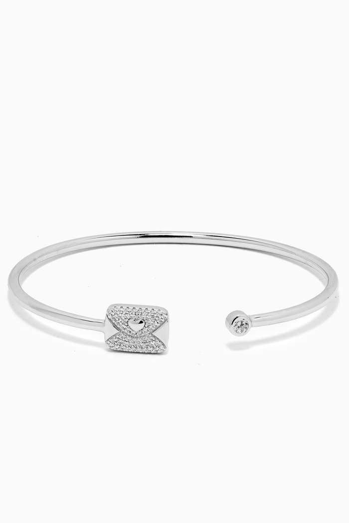 

Crystal Cuff Bracelet, Silver