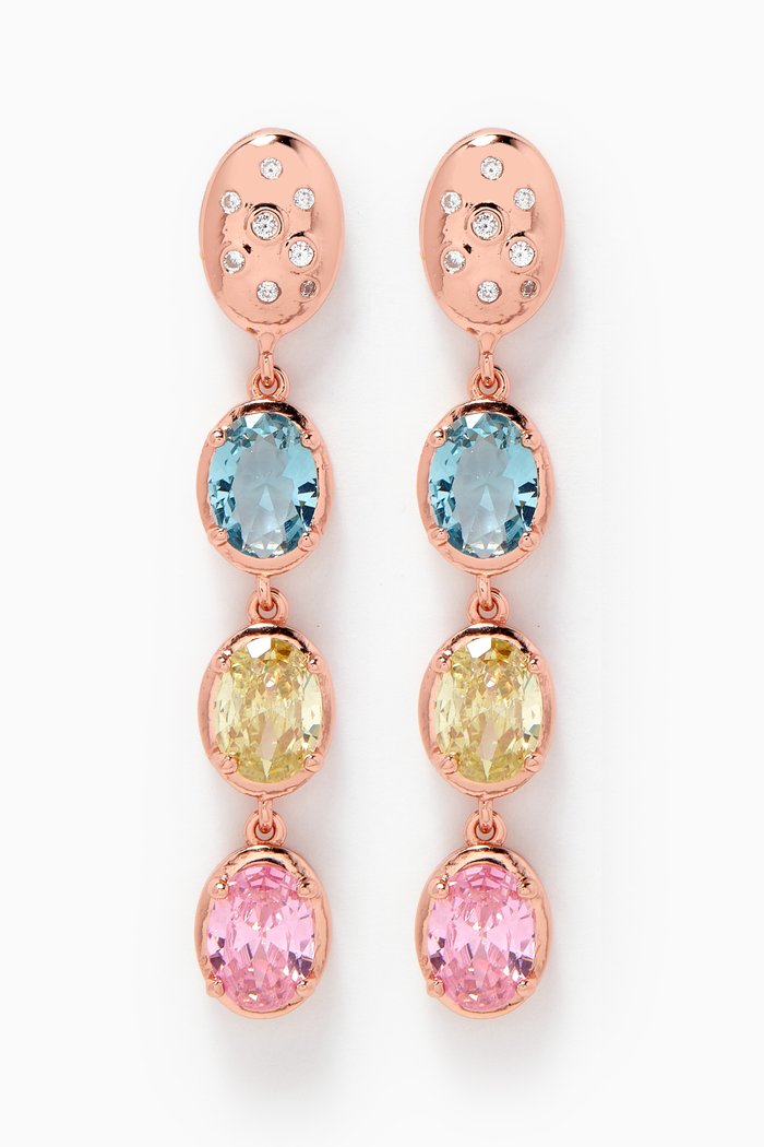 

Pastel Crystal Drop Earrings, Multicolour