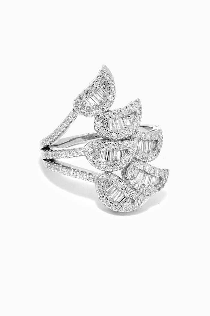 Leaf Statement Ring, Silver