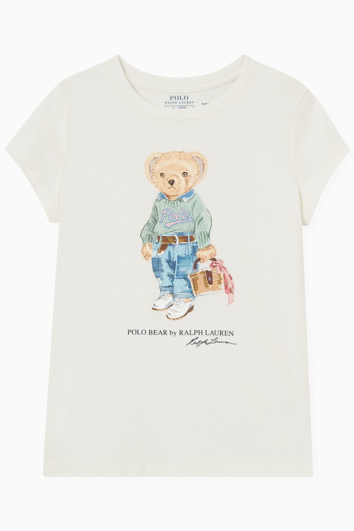 

Logo Bear T-shirt in Cotton, Neutral