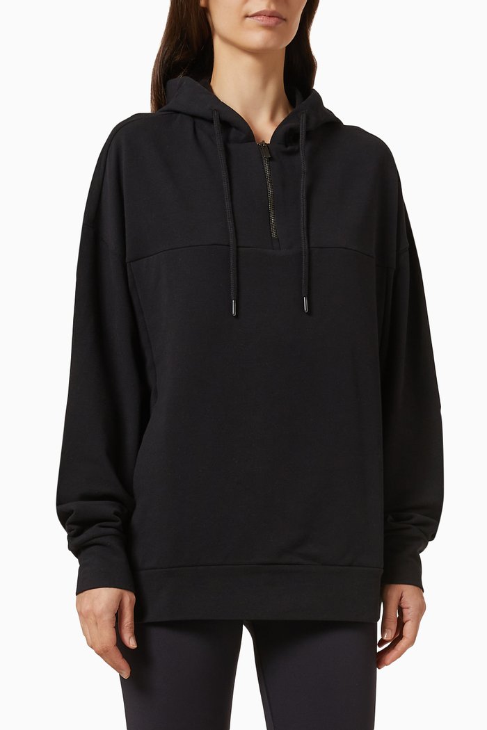 

Elevate Lounge Hoodie in Stretch Fleece, Black