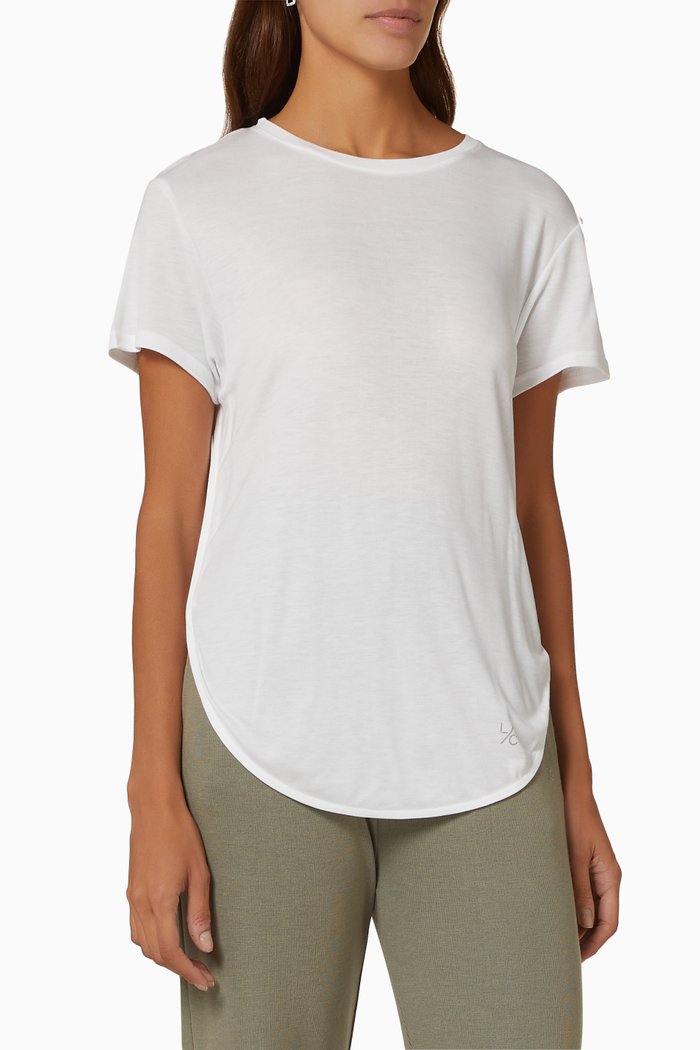 

Elevate Slouch T-shirt in Lyocell, White