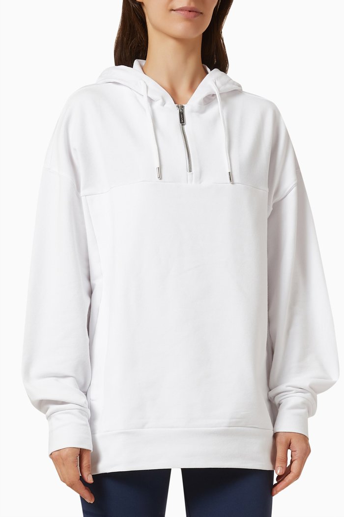 

Elevate Lounge Hoodie in Stretch Fleece, White