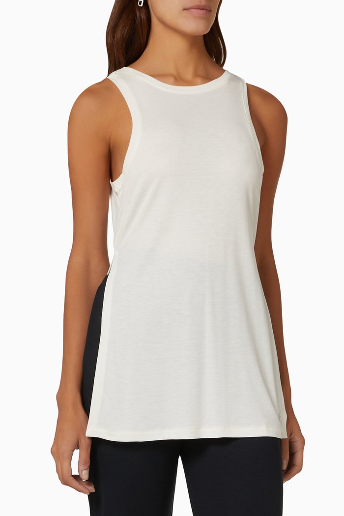 

Elevate Reversible Lounge Long Tank Top in in Stretch Viscose, Neutral