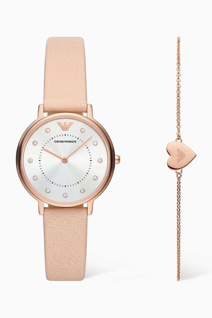 

Kappa Classic Quartz Watch & Bracelet Set, Pink