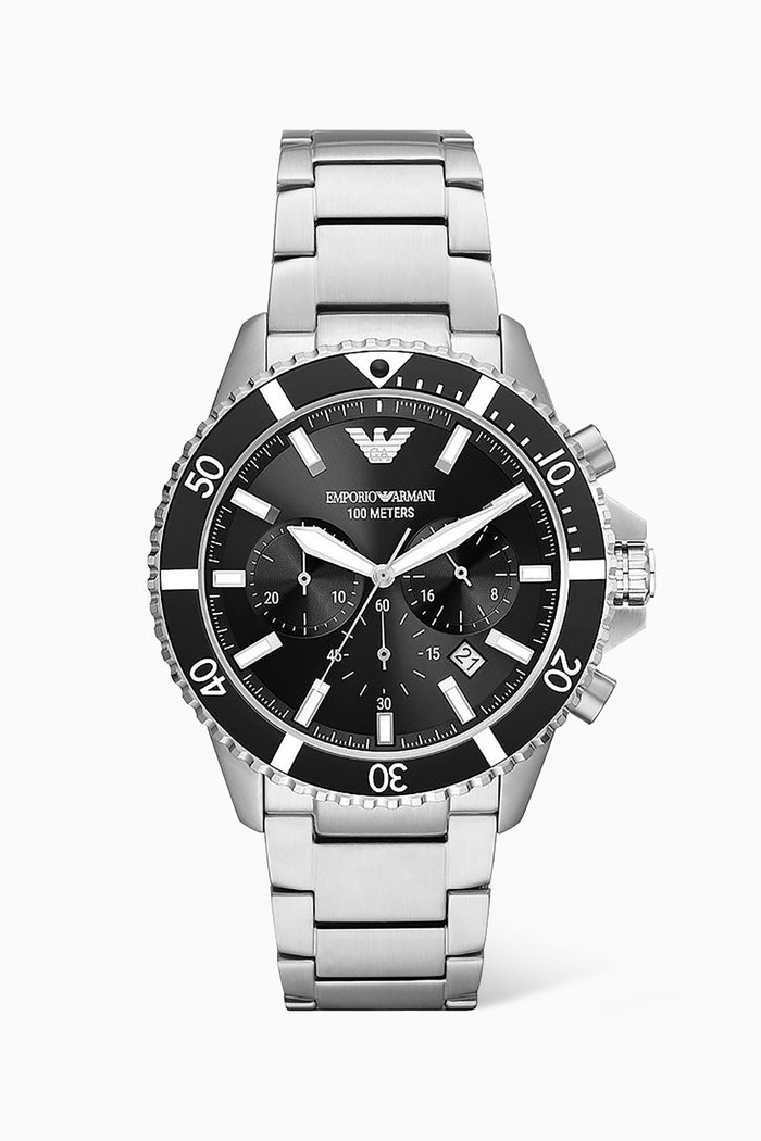 

Diver Chrono Watch, Silver