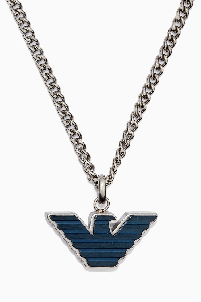 

EA Eagle Essential Necklace in Stainless Steel, Silver