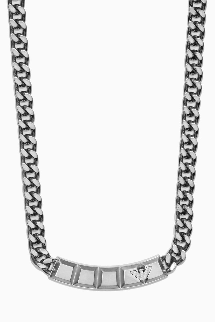 

EA Eagle Sentimental Necklace in Stainless Steel, Silver