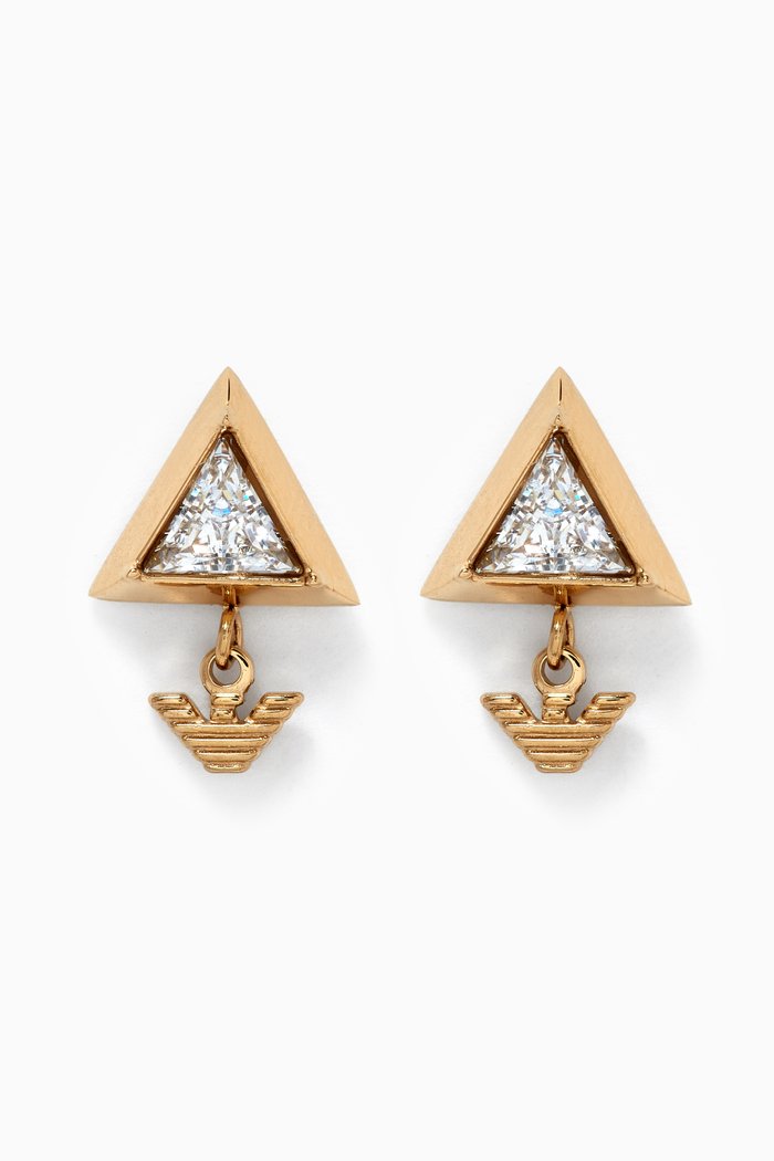 

EA Eagle Sentimental Earrings in Stainless Steel, Gold