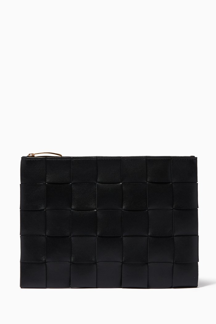 

Pouch in Intrecciato Nappa, Black