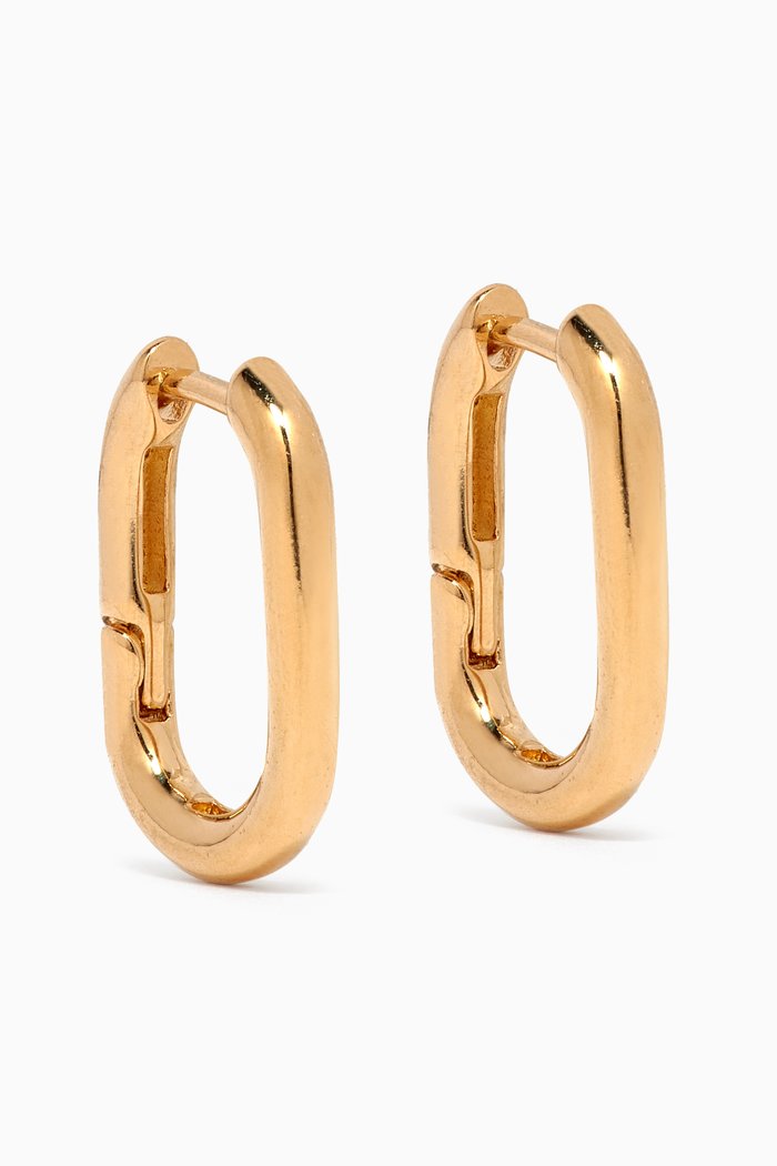 

Oval Hoop Earrings in Gold-plated Brass