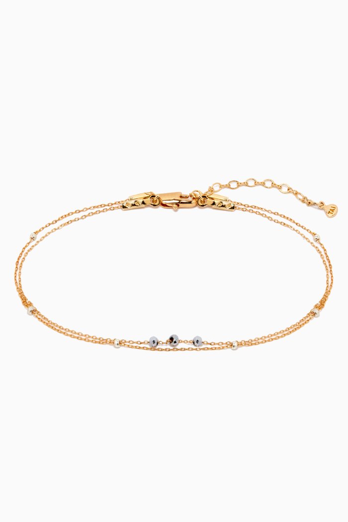 

Double Chain Bracelet in Gold-plated Brass