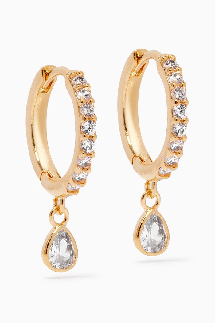 

Patricia Huggie Hoops in Gold-plated Brass