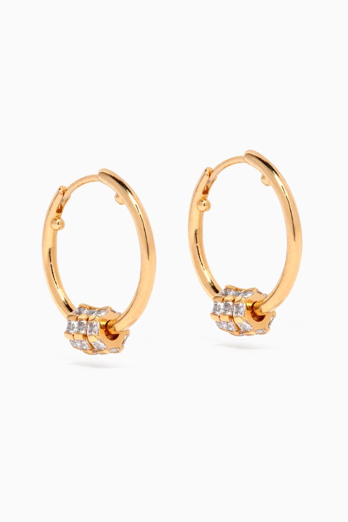 Juliette Hoop Earrings in Gold-plated Brass