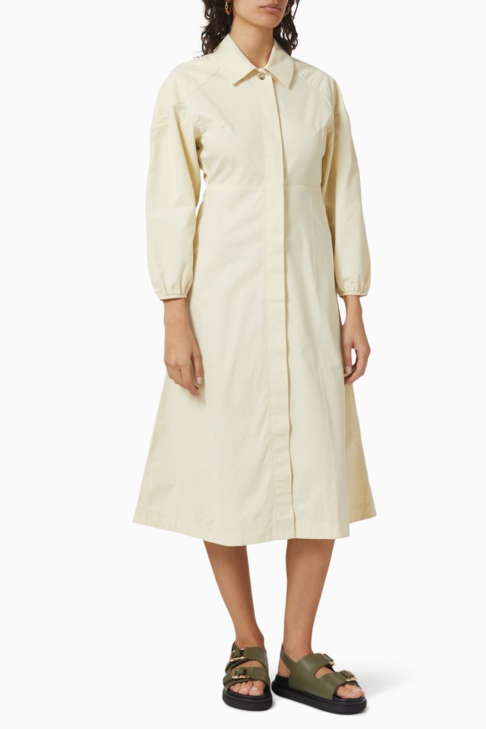 

Lupin Shirt Dress in Poplin-twill, Neutral