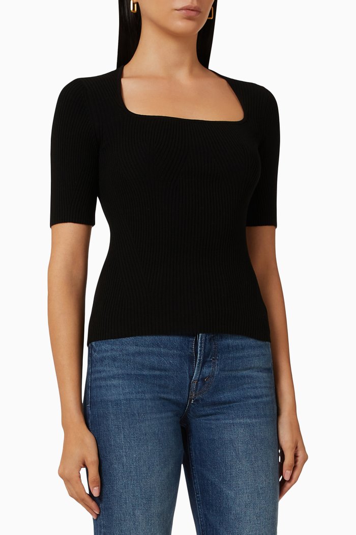 

Leo Top in Ribbed Tencel™, Black