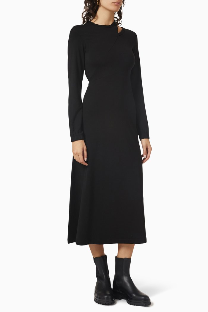 

Wallflower Slash Dress in Tencel™, Black