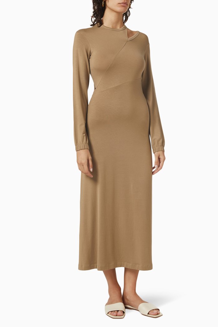 

Wallflower Slash Dress in Tencel™, Brown