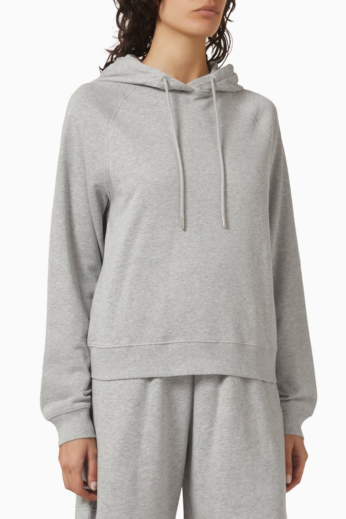 

Sawyer Relaxed Hoodie in Cotton Fleece, Grey