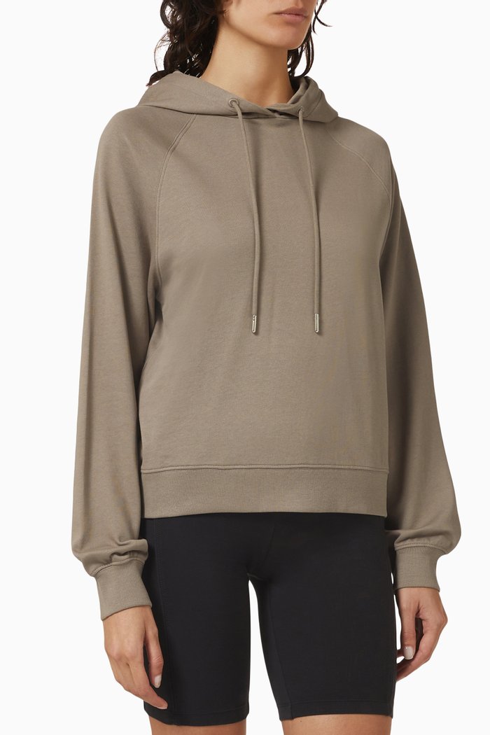 

Sawyer Relaxed Hoodie in Cotton Fleece, Green