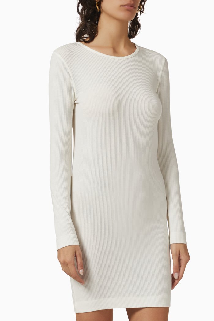 

Genesis Rib Mini Dress in Tencel™, Neutral