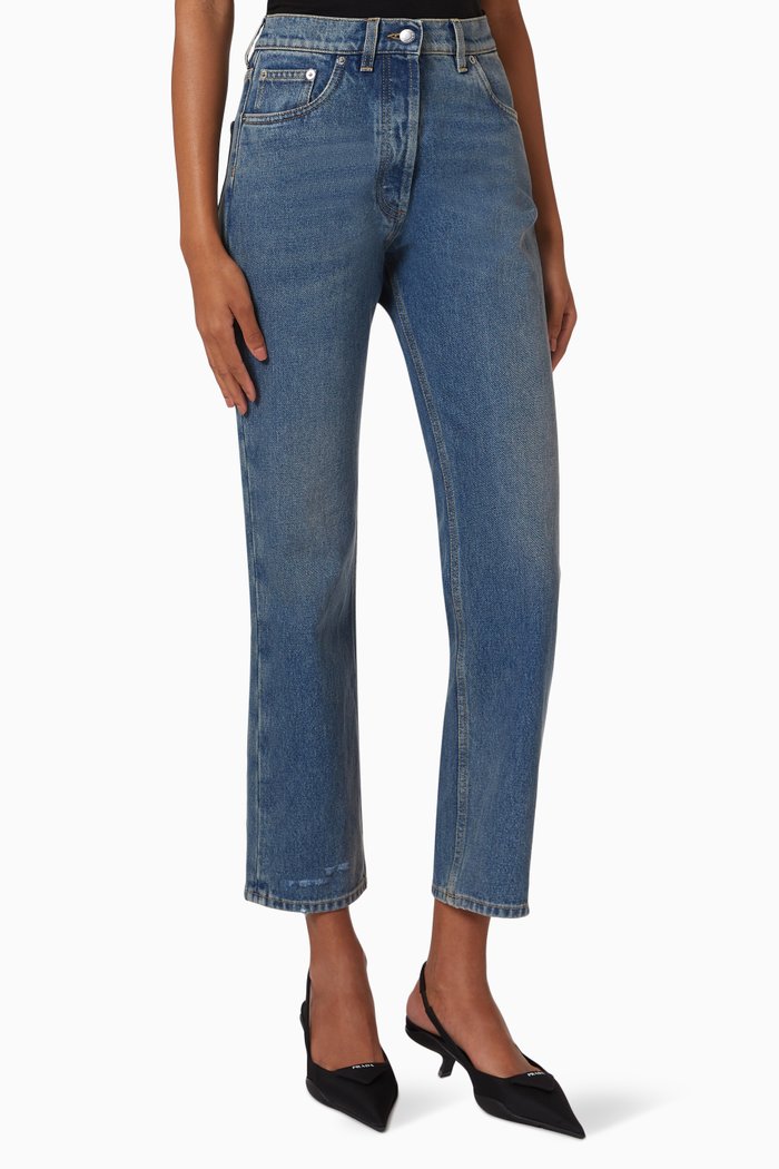 

Boyfriend Jeans in Organic Denim, Blue