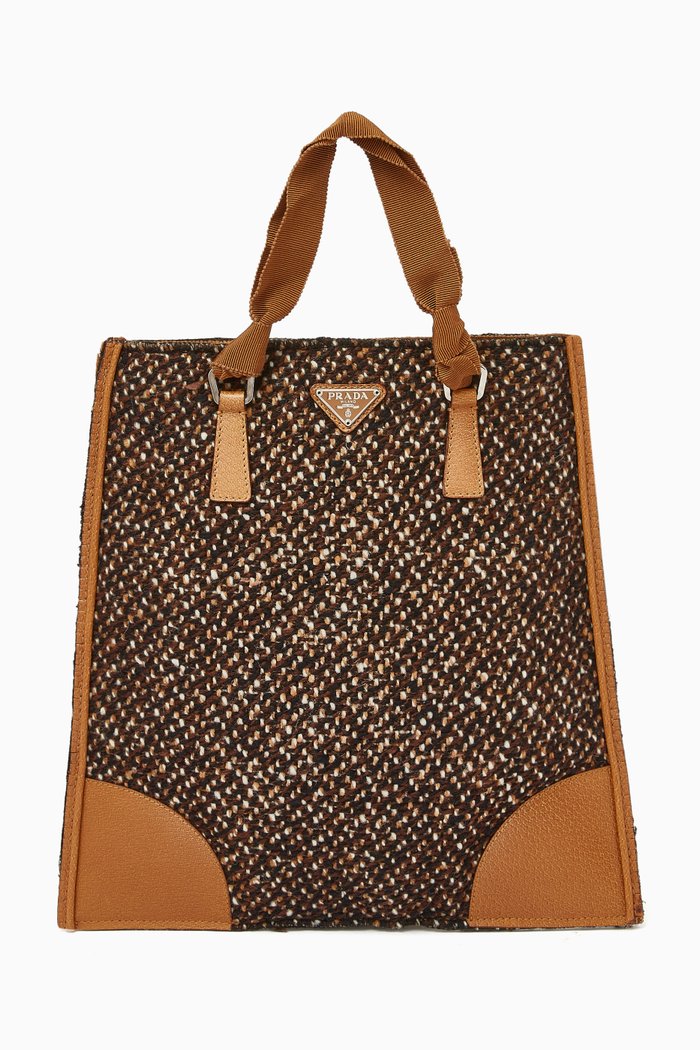 

Book Tote Bag in Woven Fabric, Multicolour