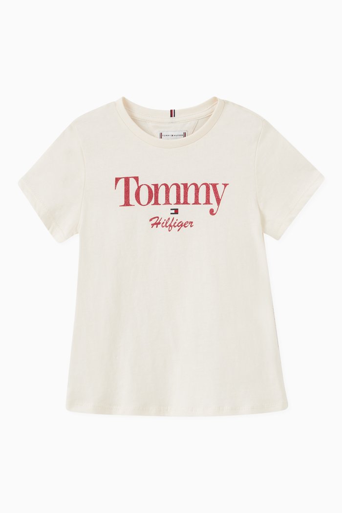 

Glitter Logo T-shirt in Cotton, White