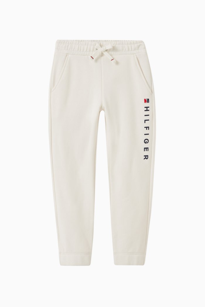 

Logo Drawstring Sweatpants in Cotton & Polyester, White