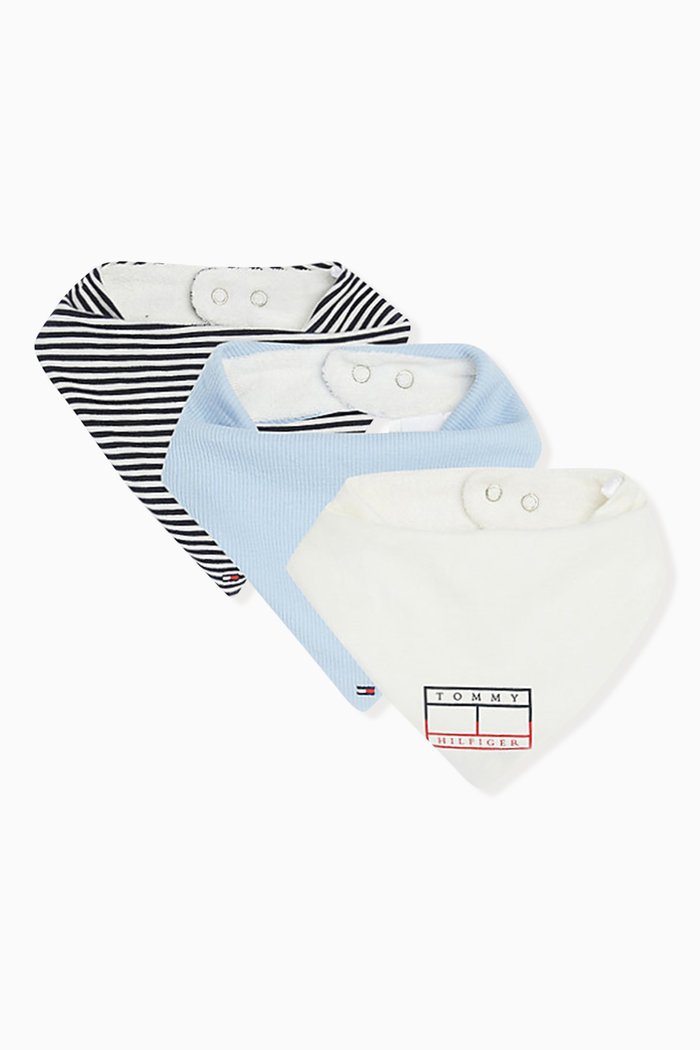 

3-Pack Bandana Bib Set, Blue