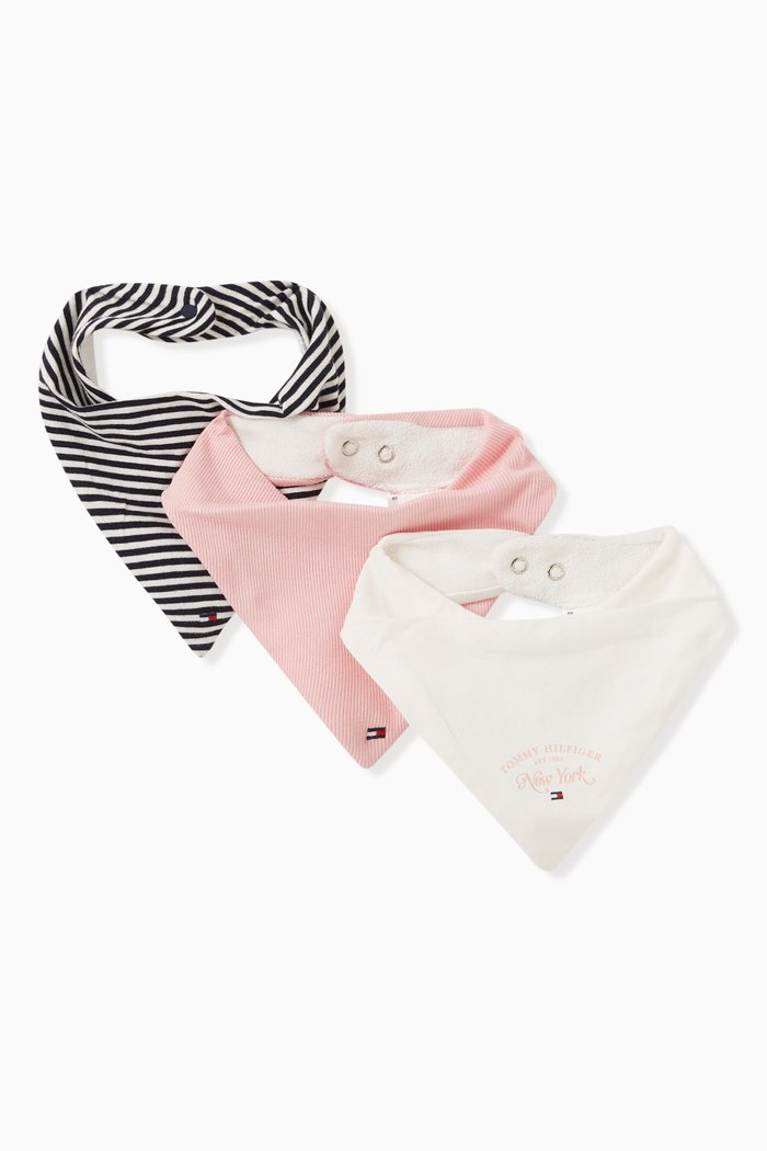 

3-Pack Bandana Bib Set, Pink