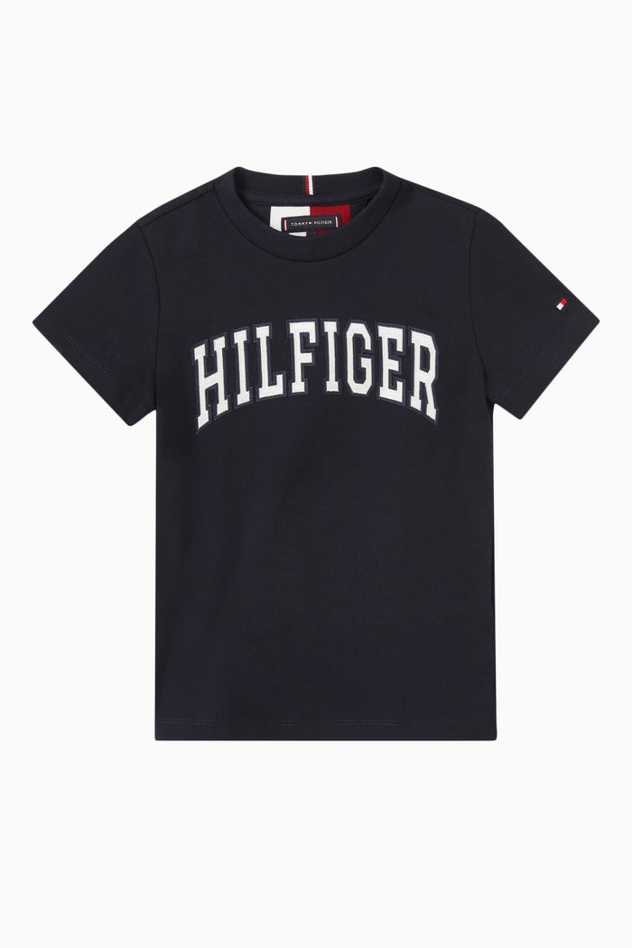 

Logo-print T-Shirt in Jersey, Blue