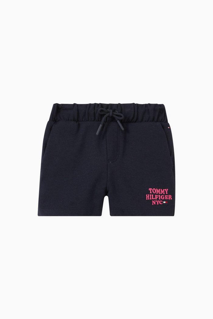 Logo Embroidery Sweat Shorts, Blue