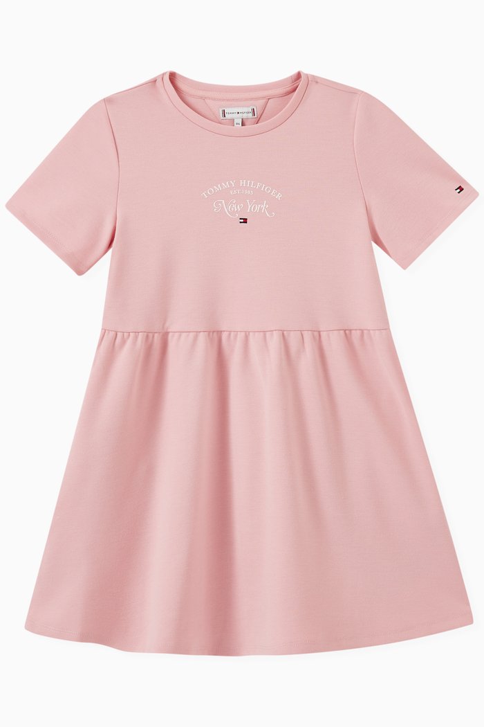 

Logo-print Dress in Modal Blend, Pink