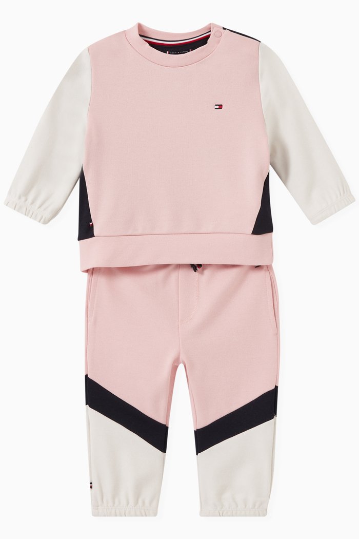 

Colour Block Tracksuit, Set of Two, Pink