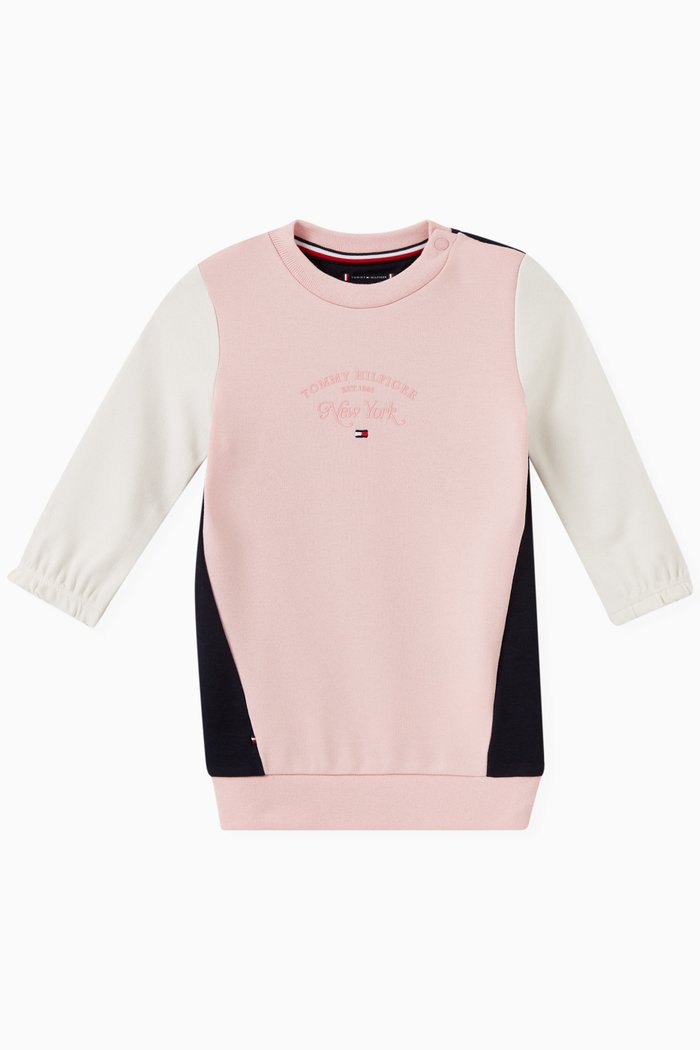 

Colourblock Dress in Modal, Pink