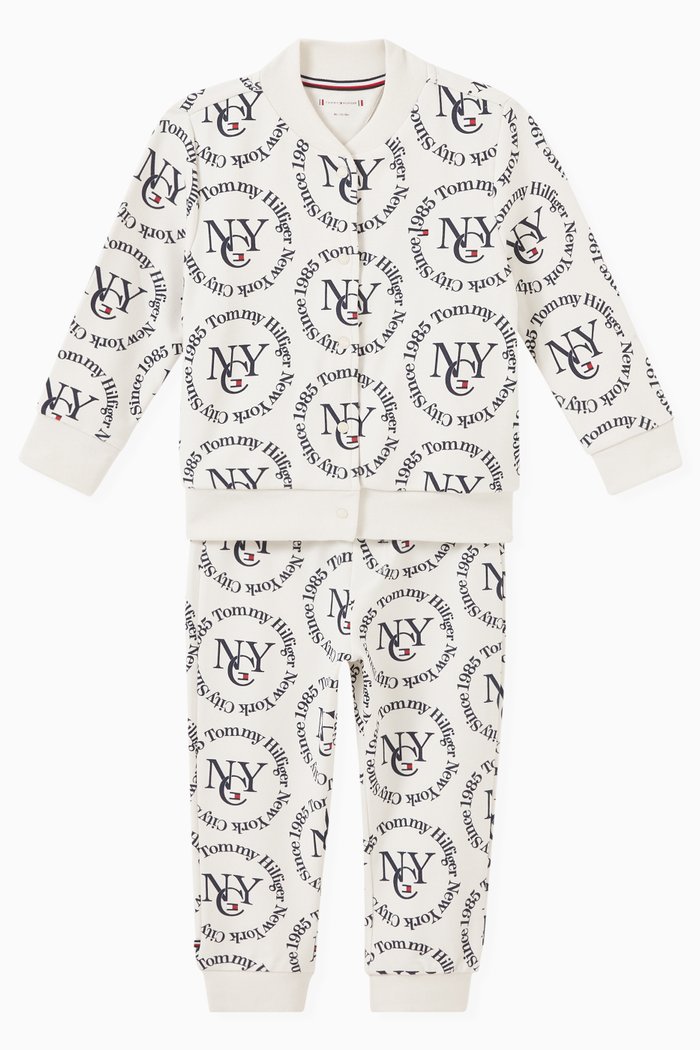 

Timeless NYC Logo Tracksuit Set in Modal, White