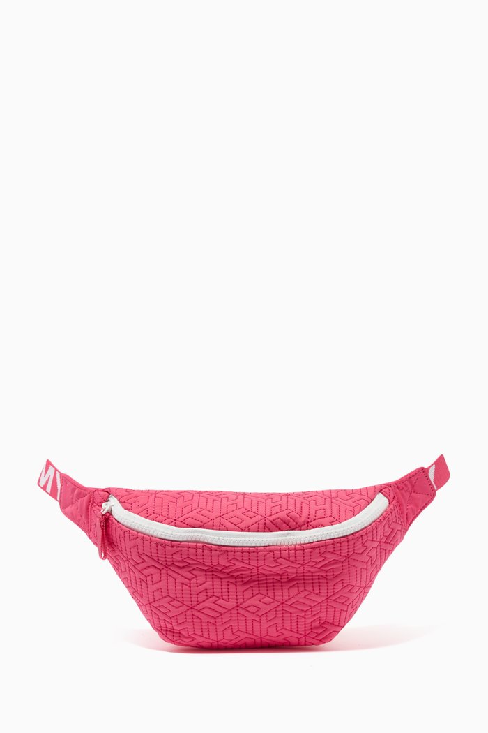 

Quilted Monogram Belt Bag in Recycled Polyester Blend, Pink