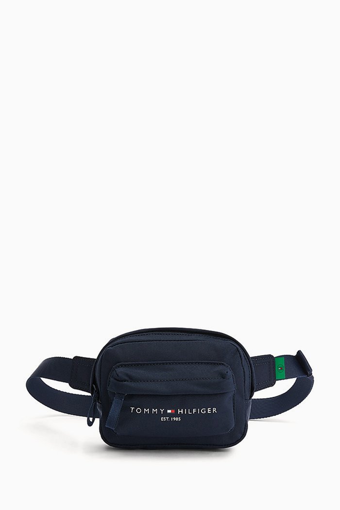 

TH Established Logo Waist Bag in Recycled Canvas, Blue