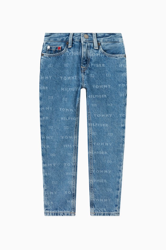 

Logo Laser Scanton Jeans in Cotton, Blue