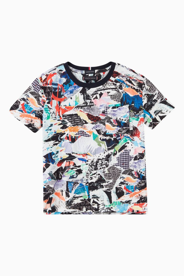

Poster Print T-shirt in Organic Cotton, Multicolour