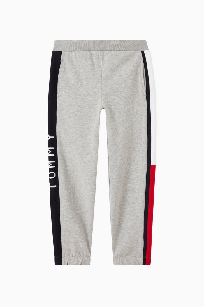 

Logo Tape Sweatpants in Organic Cotton, Grey