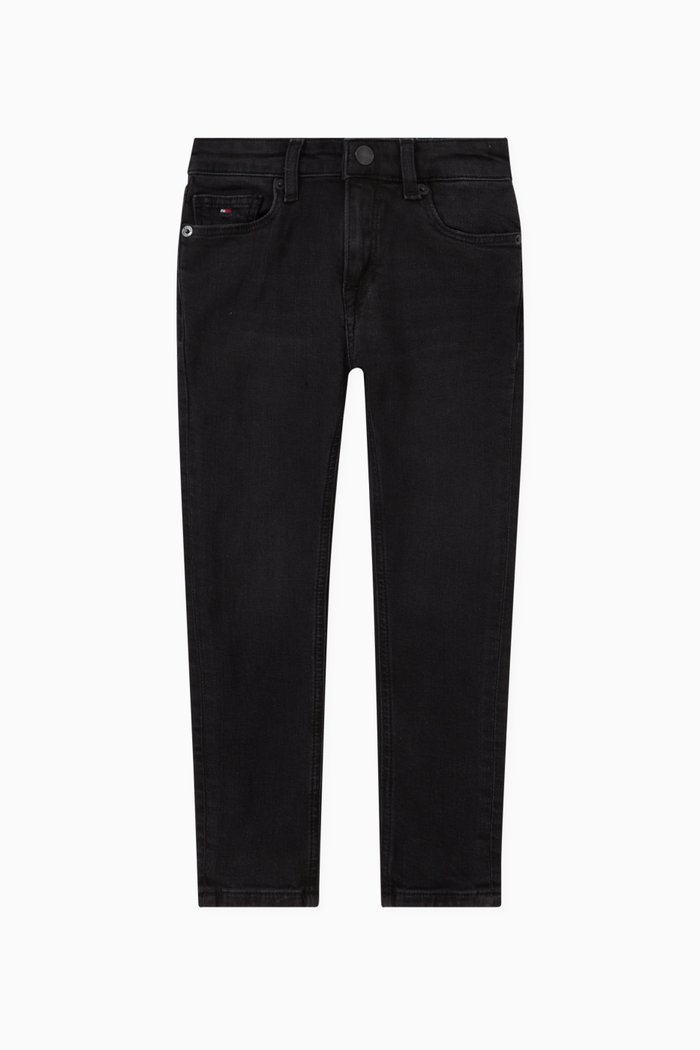 Simon Skinny Jeans in Cotton, Black