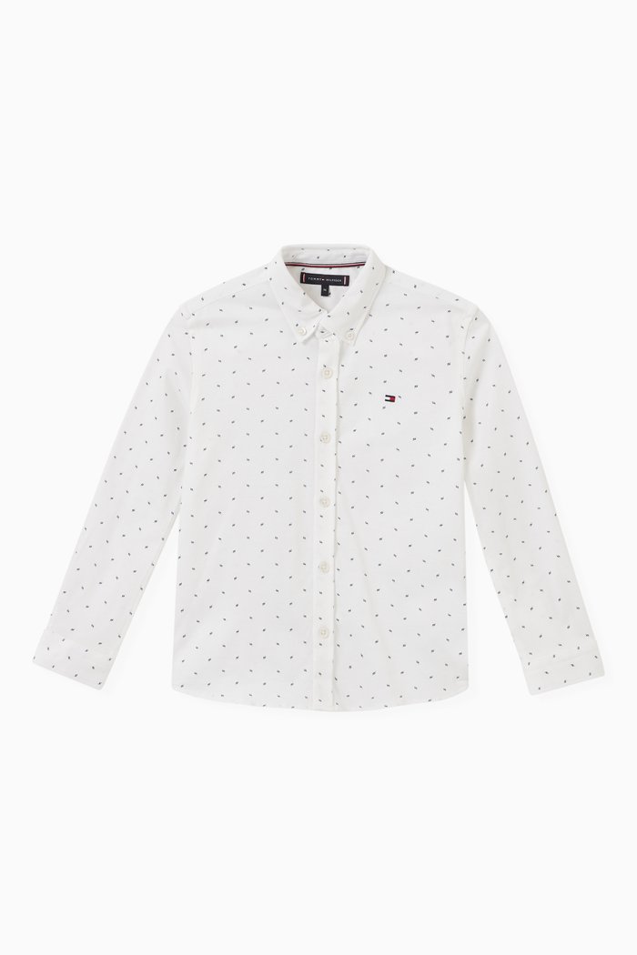 

Micro Logo Shirt in Organic Cotton, White