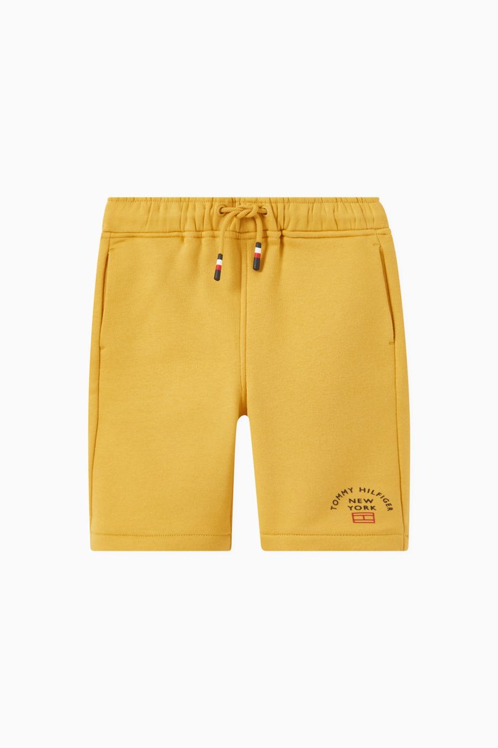 

Logo Shorts in Cotton Fleece, Yellow