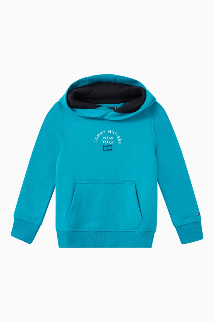 

Logo Hoodie in Cotton, Blue