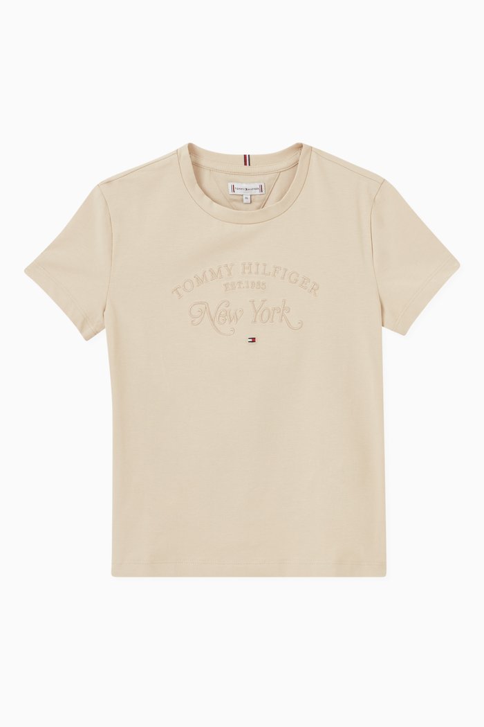 

Icon Script Logo T-shirt in Cotton, Neutral