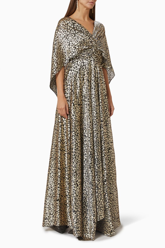 Maxi Cape Dress, Gold