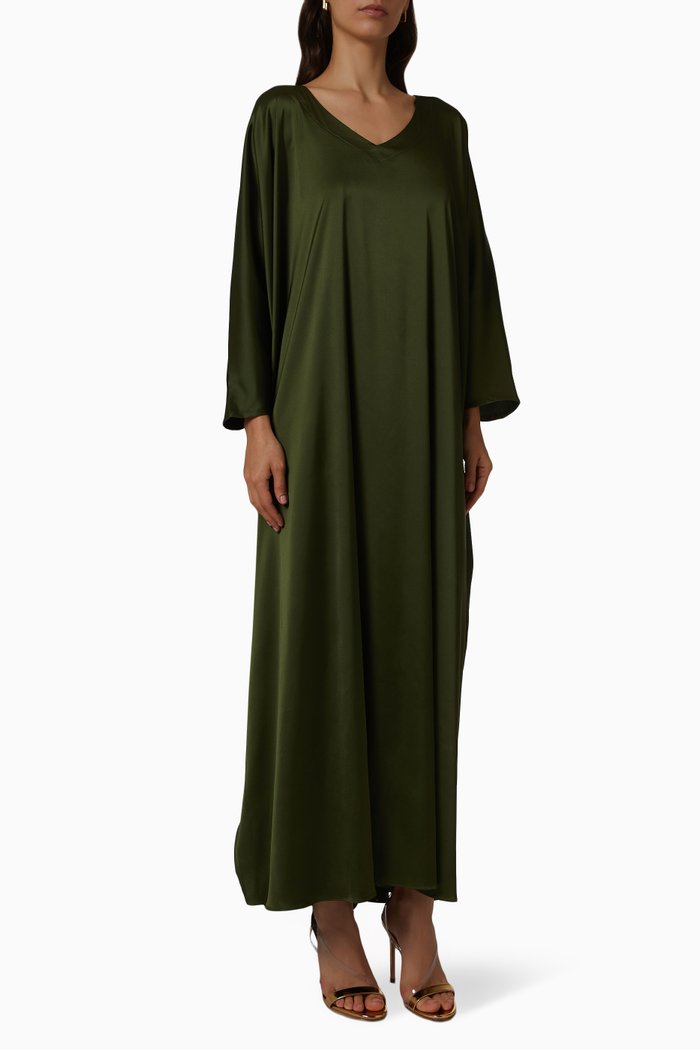 

Summer Kaftan in Satin, Green